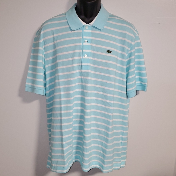 Lacoste Other - *Lacoste* Stripped Short Sleeve Polo